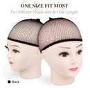 Wig Caps,MORGLES 6pcs Mesh Net Wig Caps Weaving Hair Net for Wig Close End Fishnet Wig Cap(Black) MORGLES