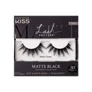 KISS Lash Couture Matte Black Faux Mink Collection, False Eyelashes 1-Pack, Soft Real Mink Texture & Matte Finish, High Impact Color, 3D Volume, Knot-Free Lash Band, Reusable, Matte Sheer, 1 Pair KISS