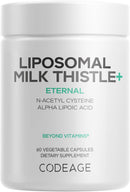 Codeage Liposomal Milk Thistle+ Supplement - Silymarin from Silybum Marianum, NAC, Artichoke Leaf, Dandelion Root, Alpha Lipoic Acid, BioPerine, Liposomal Delivery - Non-GMO - 60 Capsules Infinity Warehouse