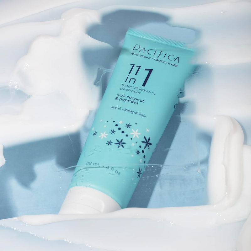 Pacifica Leave In Conditioner - 11 in 1 Magical Hair Treatment - Strengthen & Repair Damaged Hair - Deep Conditioning for Dry Hair Adds Shine & Anti-Frizz for Straight, Wavy & Curly Hair Care, Vegan Infinity Warehouse