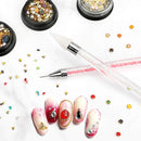 2 Pack Rhinestone Picker Dotting Pen, Dual-Ended Diamond Painting Wax Pencil Gems Crystals Picker Pen Nail Art DIY Decoration Tool with 1PCS Tweezer Yokilly