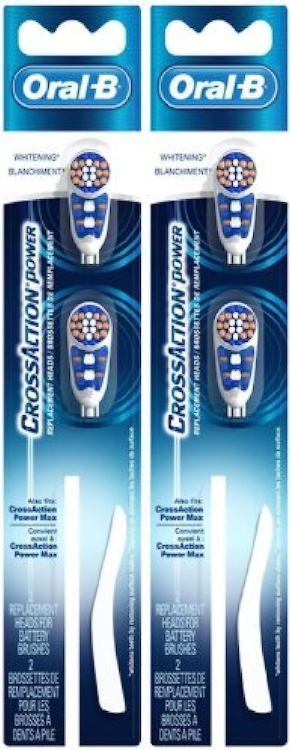 Oral B CrossAction Power Whitening Replacement Head-2 ct, 2 pk - Infinity Warehouse