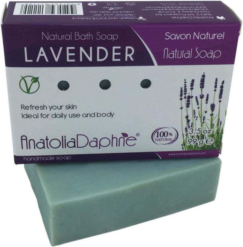 Anatolia Daphne 100% Natural Soap w/ Organic Ingredients, Vegan, Moisturizing, Handmade, Scented w/ Premium Essential Oils, Body Soap, Face Soap,and Bath Soap, Detox Spa Soap Bar Gift Set, 3.5 oz (Deluxe, Mix of 6) AnatoliaDaphne