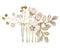 Luxury Flower Hair Combs and Pins Accessories for Wedding, Birthday, Bridesmaids, Various Styles and Colors (3 flowers combs, White) The Crafty Owl
