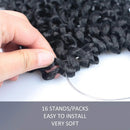 Toyotress Passion Twist Hair - 18 Inch 7packs Natural Black Water Wave Crochet Braids Synthetic Braiding Hair Extensions (18 Inch 7Packs, 1B) Glinda