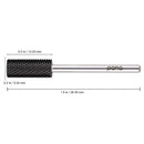 USA PANA Professional 3/32" Shank Size - Flat Top Small Barrel Carbide Bit - 5X Coarse Grit to Extra Fine Grit - Gold, Silver, DLC Black - Nail Drill Bit for Dremel Machine (Medium, DLC Black) PANA