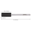USA PANA Professional 3/32" Shank Size - Flat Top Small Barrel Carbide Bit - 5X Coarse Grit to Extra Fine Grit - Gold, Silver, DLC Black - Nail Drill Bit for Dremel Machine (Medium, DLC Black) PANA