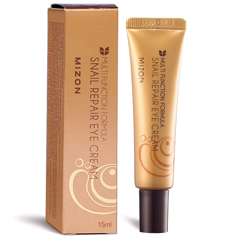 Eye Cream with 80% Snail Extract, Reduces Puffiness, Anti Aging Eye Cream Treatment, Under Eye Bags Treatment, Skin Revitalizing and Repairing 15ml (Tube, 0.50 fl.oz.) MIZON