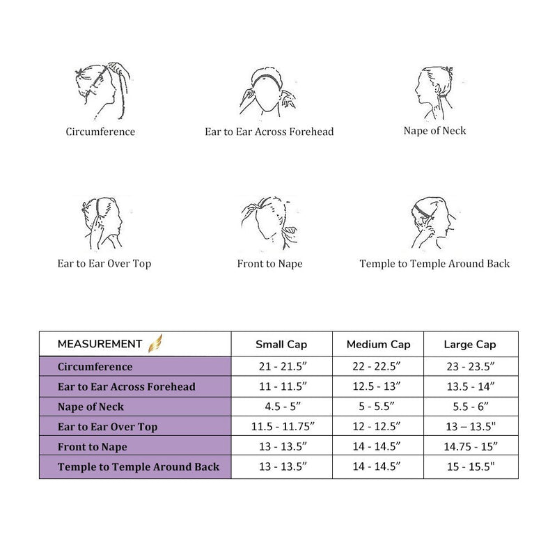 Bella Hair Breathable Lace Front Wig Cap for Making Wigs with Adjustable Straps and Combs Swiss Lace Black Medium Size Bella Hair Store