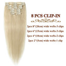Benehair Clip in Hair Extensions Platinum Blonde 12 inch Remy Human Hair Skin Weft Clip ins Full Head 8pcs 18 Clips Soft Straight Hair for Women Party 8-24 inch Highlighted Ombre 55g