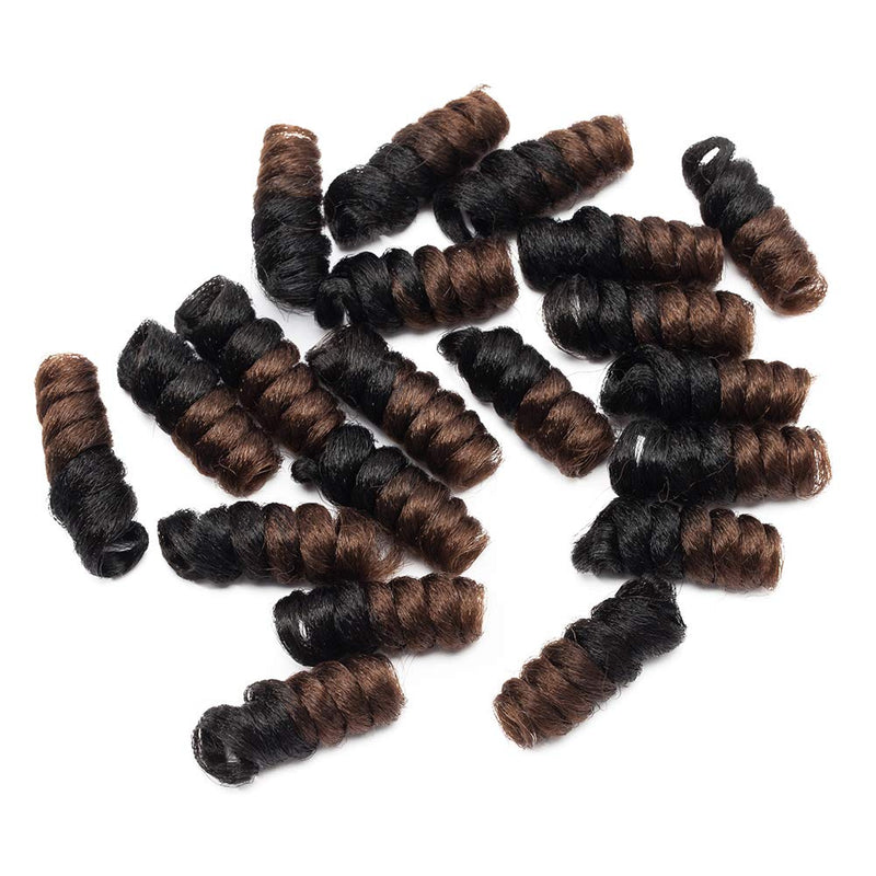 Benehair Saniya Curly Crochet Hair Ombre Synthetic Jumpy Wand Toni Curl Crochet Hair for Black Women 10 inch Two Tones Spiral Curls Jamaican Bouncy Twist Braiding Hair 3 packs Black to Light Auburn Benehair