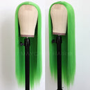 Maycaur Lace Front Wigs Long Straight Hair 22 Inch Lime Green Color Wigs for Fashion Women Synthetic Lace Front Wigs with Natural Hairline Maycaur Store