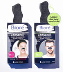 Bioré Men's Skincare Charcoal Deep Cleansing Pore Strips, Nose Strips for Blackhead Removal on Oily Skin, with Natural Charcoal for Instant Blackhead Removal and Pore Unclogging, 6 Count Bioré
