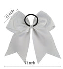 Kenz Laurenz Cheer Bows Purple Cheerleading Softball - Gifts for Girls and Women Team Bow with Ponytail Holder Complete Your Cheerleader Outfit Uniform Strong Hair Ties Bands Elastics (1) Kenz Laurenz