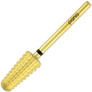 Upgraded PANA Volcano Nail Carbide Bit - Two Way Rotate use for Both Left and Right Handed use - Fastest remove Acrylic or Gel – For Manicure Drill Machine - 3/32" (Extra Coarse - XC, GOLD) PANA