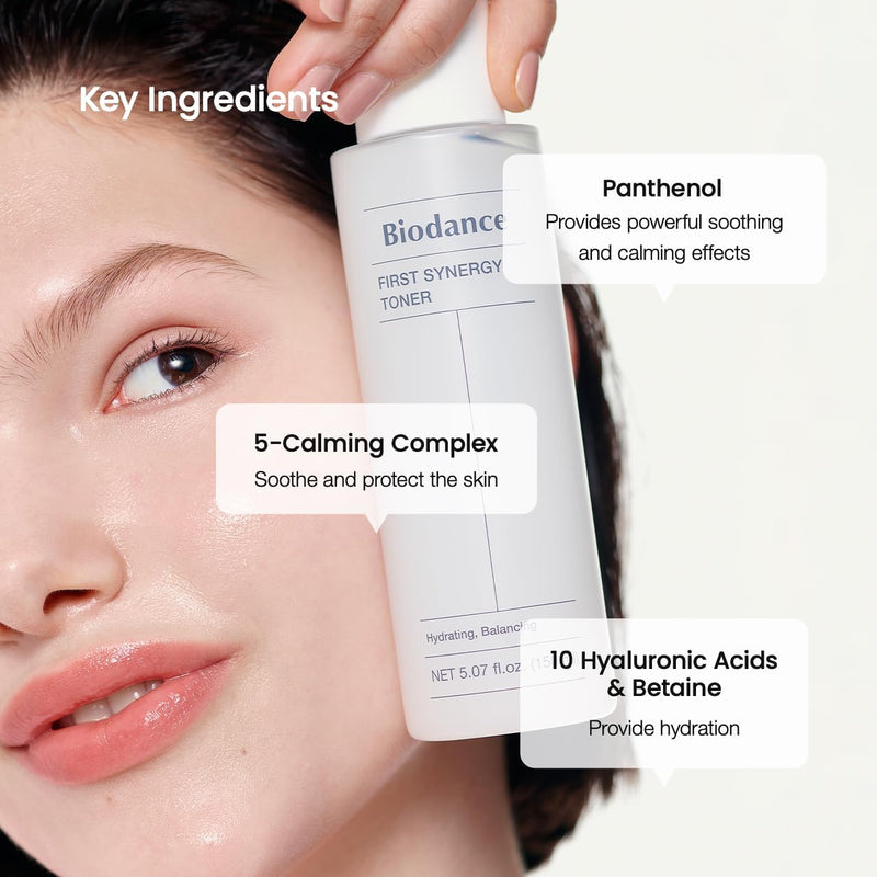 Biodance First Synergy Toner, All-in-One Toner, Moisturizing, Skin Balance, Hyaluronic Acid | 5.07 fl.oz,150ml Infinity Warehouse