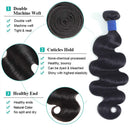 FDX Body Wave Bundles 24 26 28 Inches 10A Brazilian Body Wave Human Hair Bundles Weave 100% Unprocessed Wet and Wavy Hair Bundles Body Wave Weft Natural Color (24 26 28) FDX Store