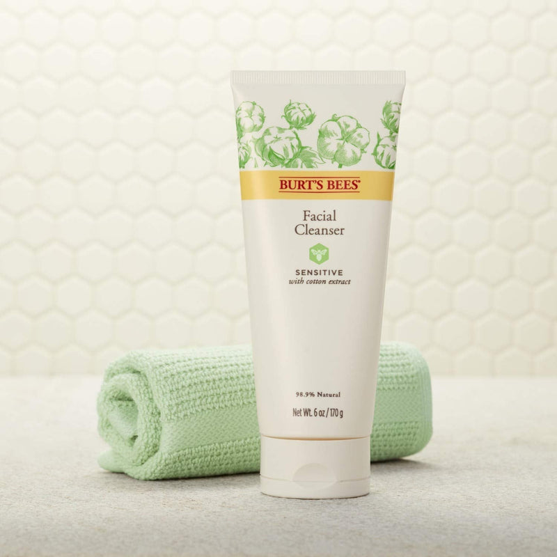 Burt's Bees Face Cleanser, Facial Wash for Sensitive Skin, Natural Skin Care, 6 Ounce (Packaging May Vary) Burt's Bees