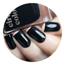 Cirque Colors Creme Nail Polish - Memento Mori - Best Black - 0.37 fl. oz. (11 ml) - Vegan, Cruelty-Free, Non-Toxic Formula Cirque Colors
