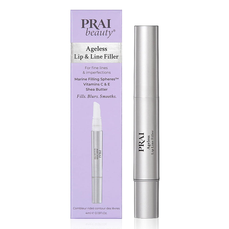 PRAI Beauty Ageless Lip and Line Filler for Instantly Ageless Lips | Lip Serum that Plumps, Smooths, & Fills In Lines | Moisturizing Lip and Line Filler with Vitamins C & E to Boost Collagen Infinity Warehouse