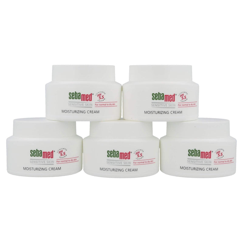 Sebamed Moisturizing Face Cream for Sensitive Skin Antioxidant pH 5.5 Vitamin E Hypoallergenic 2.6 Fluid Ounces (75mL) Ultra Hydrating Dermatologist Recommended Moisturizer (Pack of 5) SEBAMED