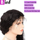 BINF Hair 16 inch Loose Deep Wave Lace Front Wig Human Hair Wig with Baby Hair Pre Plucked 100% Unprocessed Virgin Hair Deep Loose Wave Wig for Black Women 13X4 Lace Frontal 150% Density Natural Color BINF Store