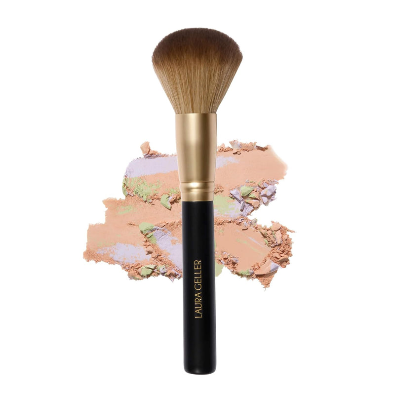 LAURA GELLER NEW YORK Retractable Black Kabuki Brush for Liquid, Cream and Powder Face Makeup With Aluminum Handle Infinity Warehouse