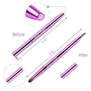2 Pieces Retractable Eyebrow Lip Brush Soft Eyelash Makeup Brush Set With Cap Concealer Eyeliner Travel Cosmetic Brushes Queen Scepter