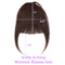 Clip in Bangs Remy Human Hair Extensions for Women One Piece Soft Thick Straight Hairpiece with Temple 3 Clips Accessories Full Neat Fringe 7"/18cm-Dark Brown