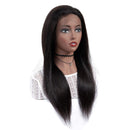 BLY Straight Lace Front Wigs Human Hair with Baby Hair Brazilian Virgin Hair 22 Inch for Black Women 150% Density Pre Plucked 13x4 Swiss Lace Size Part Natural Black Color BLY Store