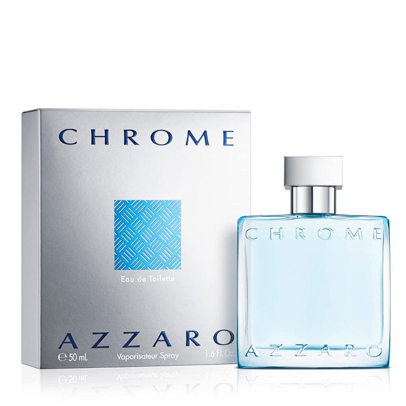 Azzaro Chrome Eau de Toilette - Fresh Aquatic Mens Cologne - Citrus, Woody, Musky Fragrance -Fresh Notes of Bergamot - Everyday Wear - Classic Summer Beach Scent - Luxury Perfumes for Men Infinity Warehouse