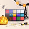 UCANBE Face Body Paint Oil, Professional 15 Colors FX Makeup Palette- Non Toxic Hypoallergenic Safe Facepaint for Halloween, Cosplay Costumes, Parties and Festivals CHARMCODE
