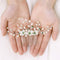 Yean Bride Flower Wedding Hair Comb Silver Bridal Hair Piece Pearl Hair Accessories for Women and Girls Yean