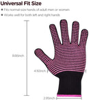 Heat Resistant Gloves with Silicone Bumps,Sopito 2Pcs Professional Heat Proof Glove Mitts for Hair Styling Curling Iron Flat Iron and Curling Wand Hot-Air Brushes,Universal Fit Size Sopito