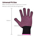 Heat Resistant Gloves with Silicone Bumps, Sopito 2Pcs Professional Heat Proof Glove Mitts for Hair Styling Curling Iron(Pink) Sopito