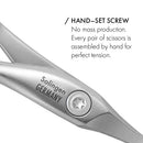 GERMANIKURE Tower Point Cuticle Scissors - Self-Sharpening FINOX22 Titanium Coated Stainless Steel Professional Manicure Tools in Leather Case - Ethically Made in Solingen Germany - 2705 GERMANIKURE