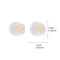 LUX ACCESSORIES White Fabric Floral Center White Pearl Silver Tone Finish Set of 2 Hair Clips LUX ACCESSORIES