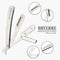 BRYERRE Professional Barber Straight Razor Safety Edge with 100-Pack Derby Blades 100 Percent Stainless Steel for Smooth Shave (Silver) BRYERRE