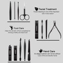 FAMILIFE Manicure Set, Professional Manicure Kit Nail Clippers Set 13pcs Stainless Steel Pedicure Tools Kit Grooming Kit with Portable Brown Leather Travel Case for Women Girl Men FAMILIFE Store
