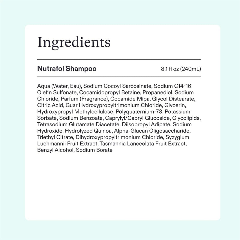 Nutrafol Shampoo, Cleanse and Hydrate Hair and Scalp, Improves Hair Volume, Strength and Texture, Physician-formulated for Thinning Hair, Color Safe, Sulfate Free Infinity Warehouse