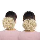 Combs Clip in Bun Claw Jaw on Updo Hairpiece Extensions Wavy Donut Chignons Wrap Around Scrunchy-bleach blonde Benehair
