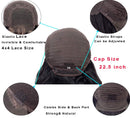 Body Wave Lace Front Wigs Human Hair, Brazilian Virgin Human Hair 4x4 Lace Closure Wigs, 130% Density Human Hair Wigs with Baby Hair Natural Hairline Wigs for Black Women (22 inch) Amanda
