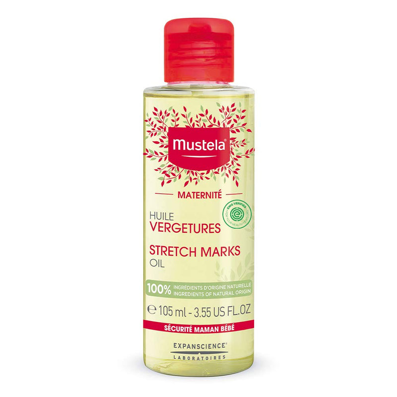 Mustela Stretch Marks Oil, 3.54 FL. OZ, 100% Ingredients of Natural Origin, 3.55 fl. oz. martinandmark.com