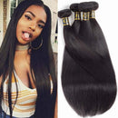 QTHAIR 12A Straight Human Hair(16" 18" 20" 22",400g,Natural Black) 100% Unprocessed Indian Virgin Human Hair Straight Hair Weave QTHAIR Store