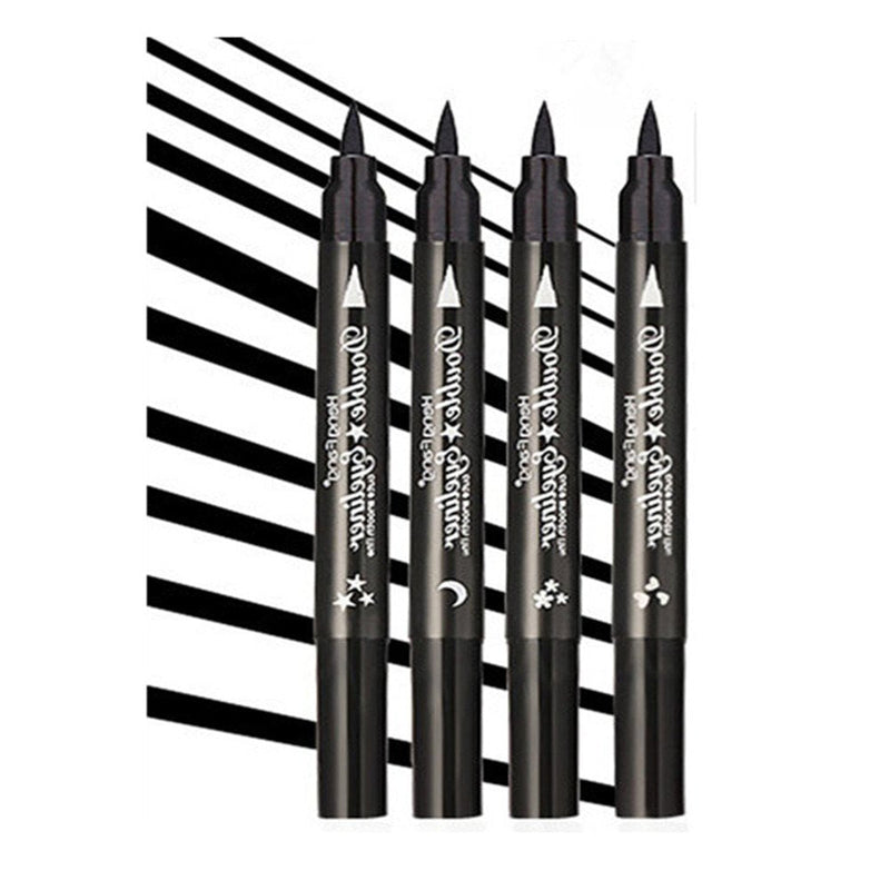 Pinkiou Eyeliner Pen with Eye Makeup Stamp Waterproof Double Sided Long Lasting Seal Eyeliner (4 in 1) Pinkiou