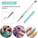Beetles Nail Art Liner Brushes, Nail Gel Polish Painting Nail Art Design Brush Pen Set Diamond application Rhinestone Handle, Nail Dotting Painting Drawing Pen Sizes 5/7/9/11/20mm, 5Pcs beetles Gel Polish