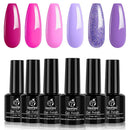 Beetles Gel Nail Polish Starter Kit 6 Colors Nail Art Designs Holiday Set with 10Pcs 100 180 Grit Nail Files beetles Gel Polish