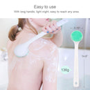 Silicone Bath Body Brush Exfoliator, Back BrushÂ ScrubberÂ Long Handle forÂ Shower with Soft Bristles, Shower Brush Scrubber for Body Men and Women, BPA Free, Non-Slip V-TOP
