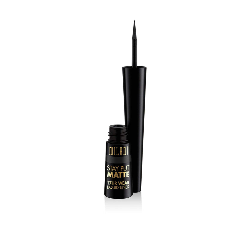 Milani Stay Put Matte Liquid Eyeliner - Waterproof Liquid Eyeliner Pen, Long Lasting & Smudgeproof Makeup Pen Black Milani
