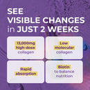 K · FOOD Ultra Premium Liquid Collagen Drink, 13,000mg Marine Collagen Peptides 50ml x 14 Bottles, Biotin, Hyaluronic Acid, Vitamin C – Pomegranate Flavor Infinity Warehouse